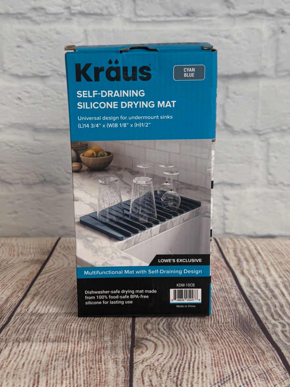 New Kraus Self-Draining Silicone Dish Drying Mat Trivet Heat Resistant